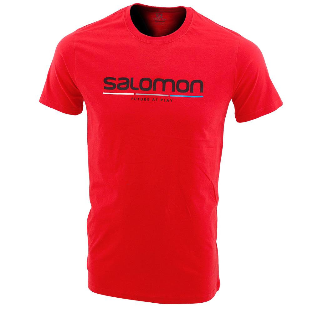 SALOMON UK NEW RACE SS M - Mens T-shirts Red ,LKBA52796